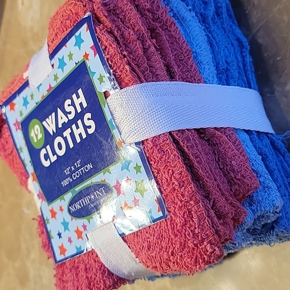 Northpoint Colorful 12x12 Wash Cloths, 12-pak - Picture 4 of 7